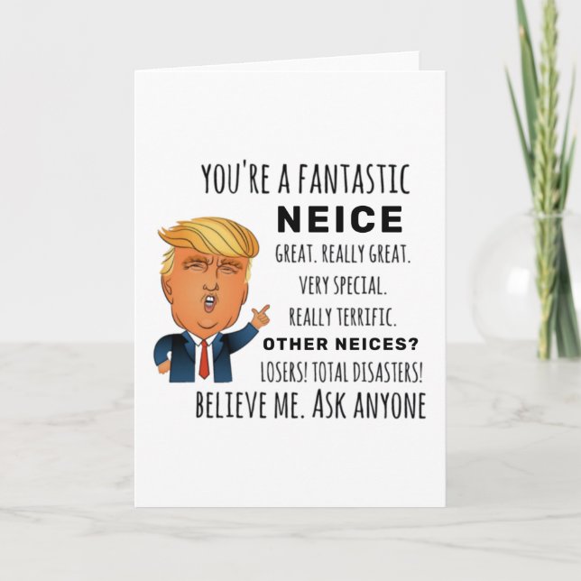 Tarjeta El mejor regalo de cumpleaños de Neice Funny (Anverso)