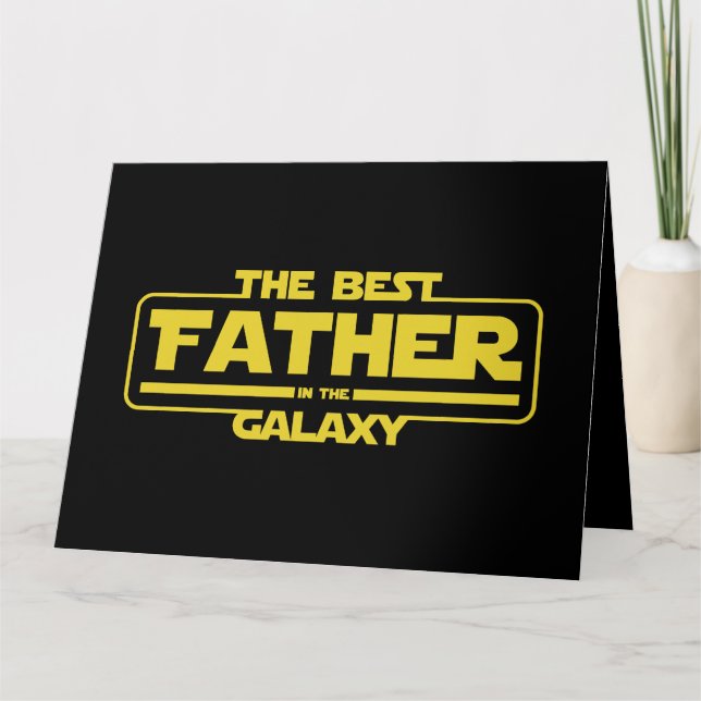 Tarjeta El mejor regalo del Día del Padre en Galaxy (Anverso)