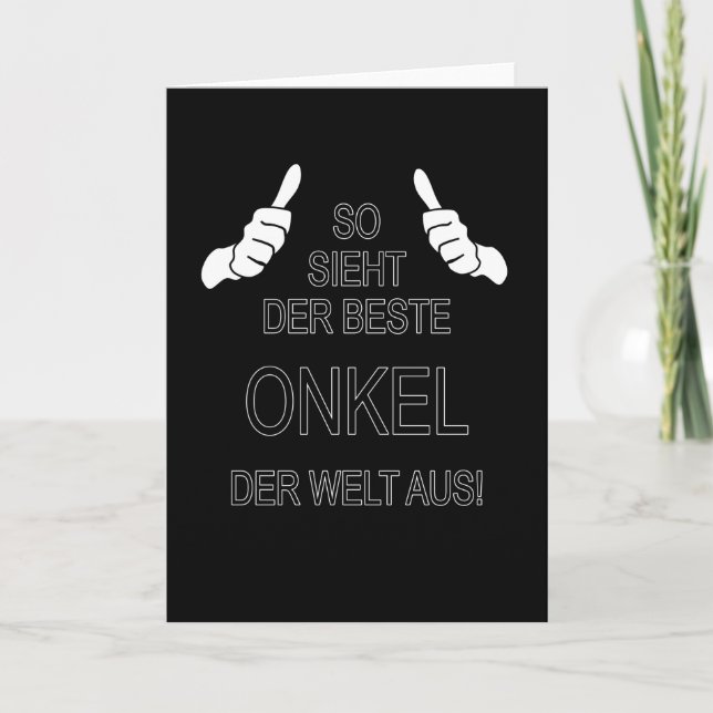 Tarjeta El Mejor Tío Del Mundo (Anverso)