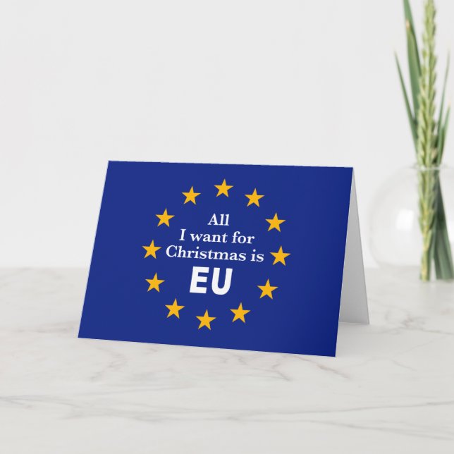Tarjeta El mensaje de Brexit de la diversión, todo lo que (Anverso)