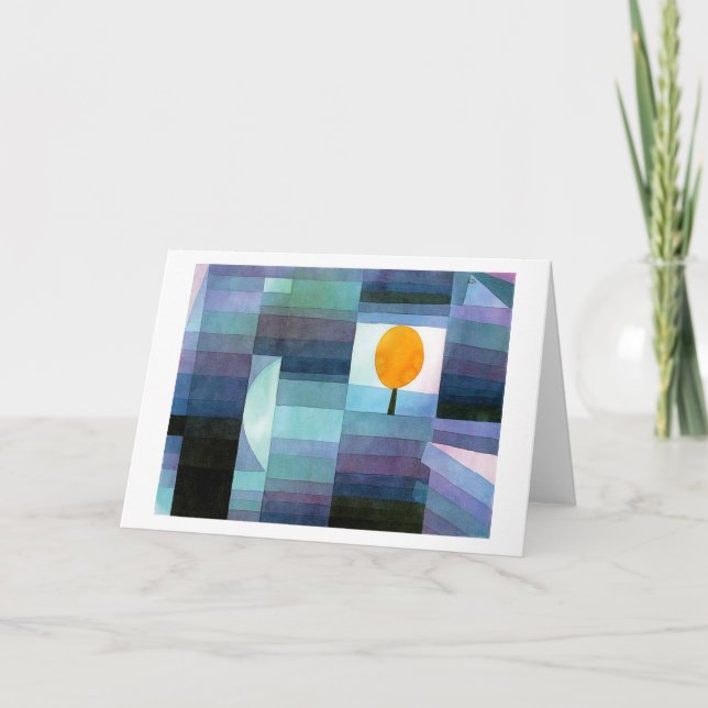 Tarjeta El mensajero de otoño, Klee (Anverso)