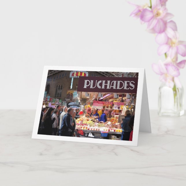 Tarjeta El Mercado Central de Valencia, España (Orquídea)