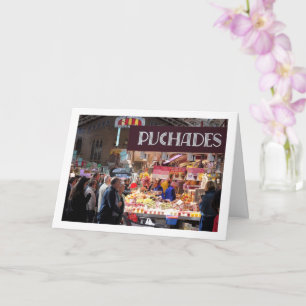 Tarjeta El Mercado Central de Valencia, España