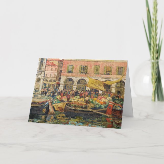 Tarjeta El mercado de la verdura, Venecia | Louis Abel-Tru (Anverso)