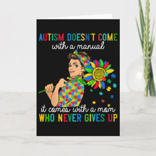 Tarjeta El Mes de Concientización sobre el Autismo Familia