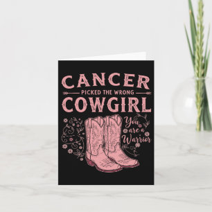Tarjeta El Mes del Cáncer De Mama Ganó El Cowgir Equivocad
