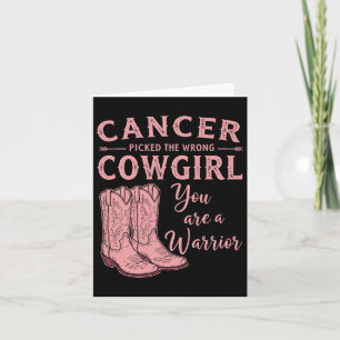 Tarjeta El Mes del Cáncer De Mama Ganó El Cowgir Equivocad