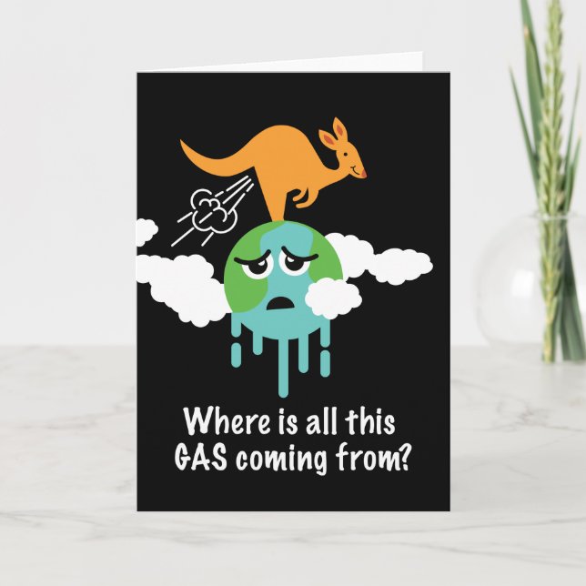 Tarjeta El metano del canguro Fart (Anverso)