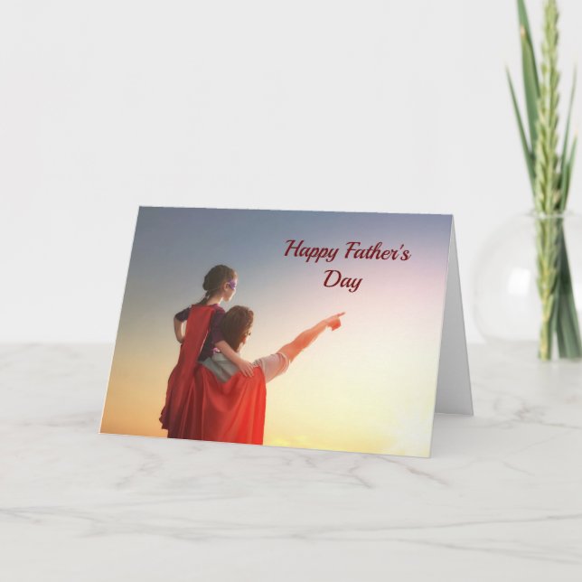 Tarjeta El mi día de padre del héroe (Anverso)