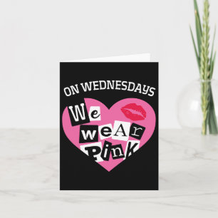 Tarjeta El miércoles nos ponemos rosa divertido día de San