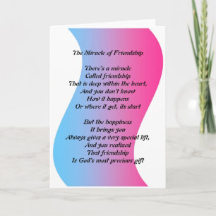 Tarjeta El milagro de la amistad
