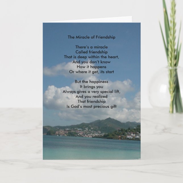 Tarjeta El milagro de la amistad (Anverso)