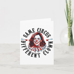 Tarjeta El mismo circo diferente payaso Funny Kamala Harri
