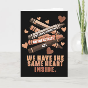 Tarjeta El mismo corazón dentro de Melanina Mes de la Hist