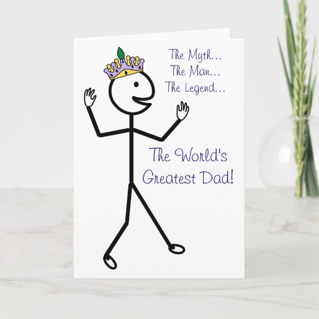 Tarjeta El mito del hombre la leyenda - feliz día del padr (Anverso)