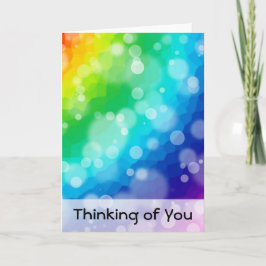 Tarjeta El modelo del arco iris de Bokeh que piensa en