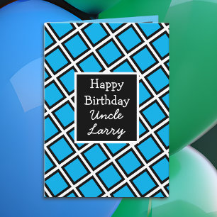 Tarjeta El moderno tío del cumpleaños feliz personalizado