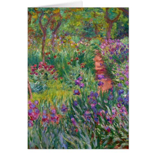 Tarjeta el monet florece el vintage