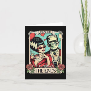 Tarjeta El Monstruo Frankenstein Y La Novia Los Amantes Ta