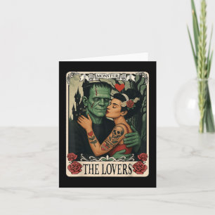 Tarjeta El Monstruo Frankenstein y la Novia Los Amantes Ta