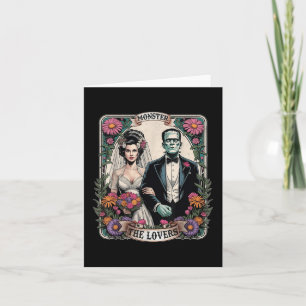 Tarjeta El Monstruo Frankenstein Y La Novia Los Amantes Ta