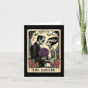 Tarjeta El Monstruo Frankenstein y la Novia Los Amantes Ta