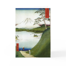 El monte Fuji visto de un lago Hiroshige 1858