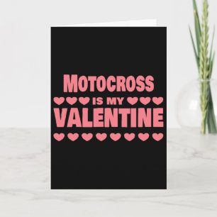 Tarjeta El Motocross Es Mi Valentín Día De San Valentín Di