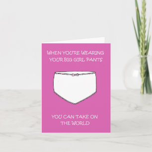 Tarjeta El mundo en tus grandes pantalones Chicas