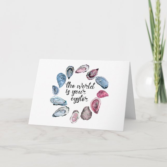 Tarjeta El mundo es tu ostra (Anverso)
