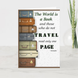 Tarjeta El mundo es una cita del viaje de St Augustine del
