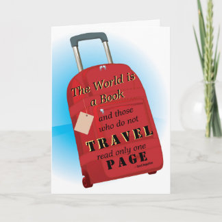 Tarjeta El mundo es una cita del viaje de St Augustine del