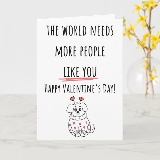 Tarjeta El mundo necesita más personas Plegado del Día de  (flor amarilla)