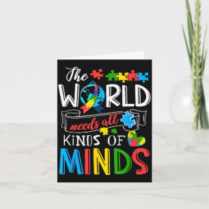 Tarjeta El mundo necesita tipos de mentes conciencia del a