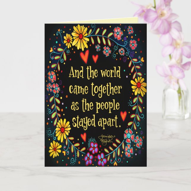 Tarjeta "El mundo se juntó" Inespiritualidad (Orquídea)