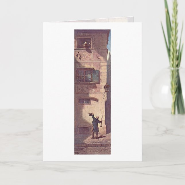 Tarjeta El músico del mendigo de Carl Spitzweg (Anverso)