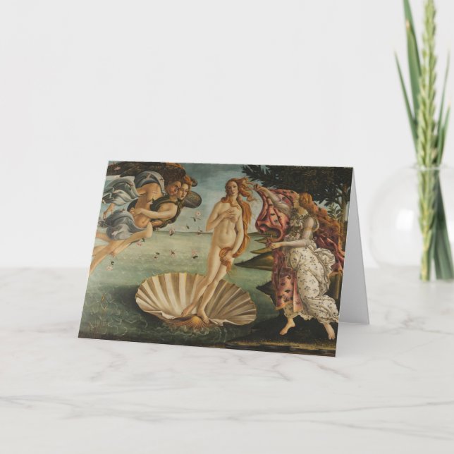 Tarjeta El nacimiento de Botticelli de Venus (Anverso)