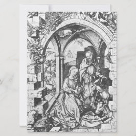 Tarjeta El nacimiento de Jesús (por Martin Schongauer)