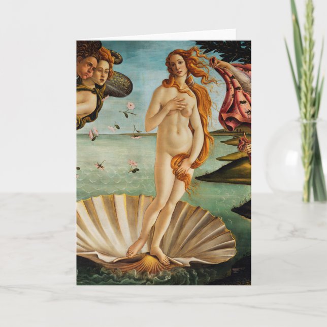 Tarjeta El nacimiento de Venus (detalle), Sandro Botticell (Anverso)