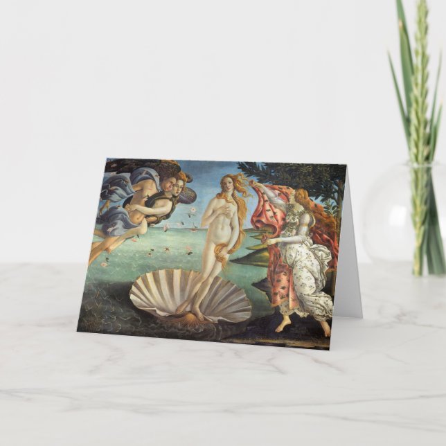 Tarjeta El nacimiento de Venus por Sandro Botticelli (Anverso)