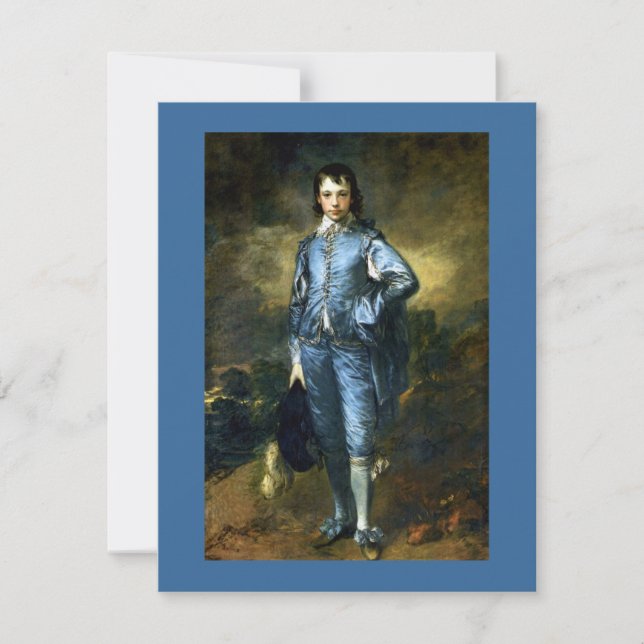 Tarjeta El niño azul de Thomas Gainsborough (Anverso)
