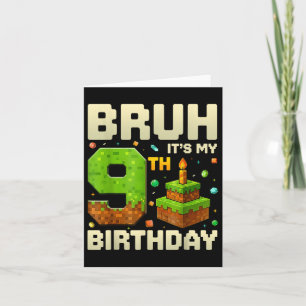 Tarjeta El niño de cumpleaños Pixel Bruh es mi juego de cu