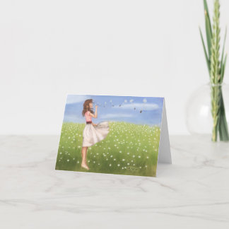 Tarjeta El notecard-CONOCIMIENTO del diente de león ES