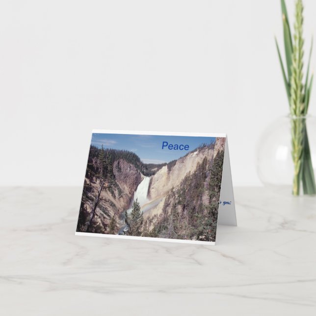 Tarjeta El notecard de la paz baja caídas (Anverso)