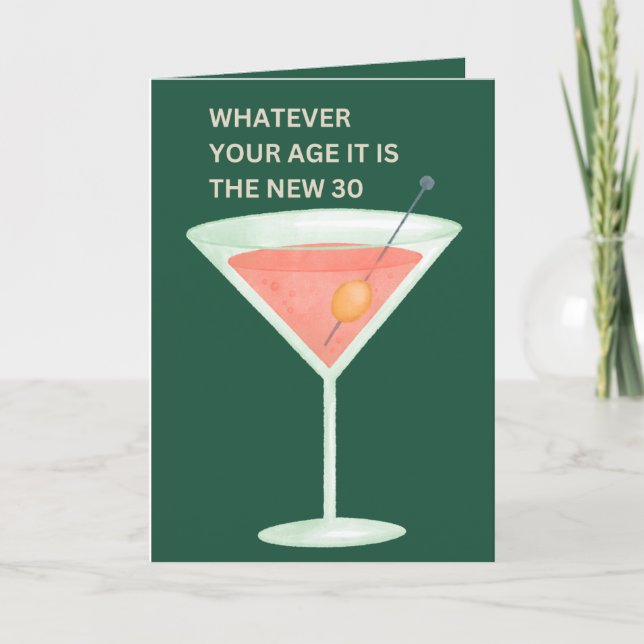 Tarjeta El nuevo 30 | Cumpleaños divertida (Anverso)
