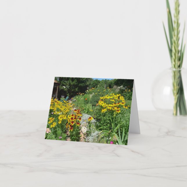 Tarjeta El nuevo día cultiva un huerto jardín de Notecard- (Anverso)