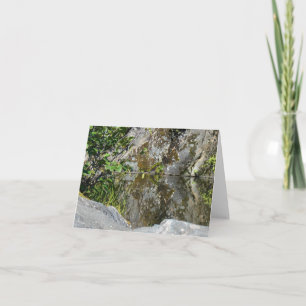 Tarjeta El nuevo día cultiva un huerto piscina de reflejo