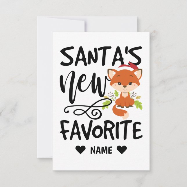 Tarjeta El nuevo favorito de Santa (Anverso)