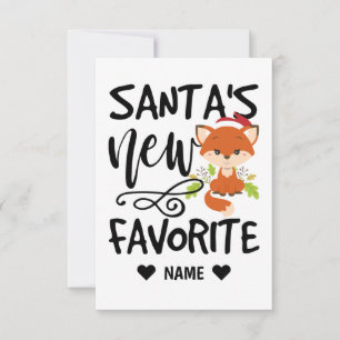 Tarjeta El nuevo favorito de Santa