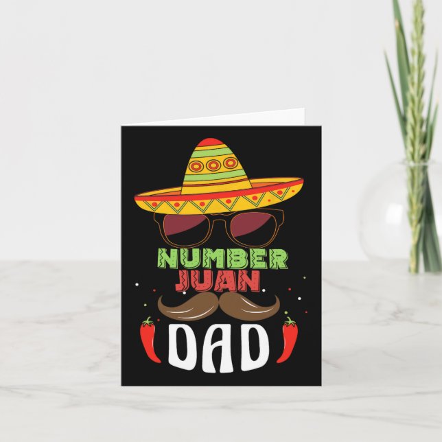 Tarjeta El Número Uno Papá Día del Padre Mexicano Funny Pa (Anverso)